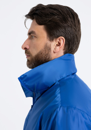 Синяя однотонная утепленная ветровка арт. 60, 100% полиэстер, Dewspo 210T | Мерч, униформа и текстиль для бизнеса photo-8