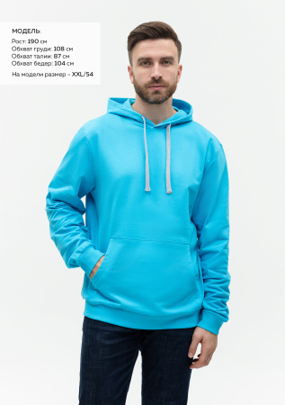 Худи унисекс STAN футер без начёса 260, 23, Бирюзовый (32) | Мерч, униформа и текстиль для бизнеса photo-3