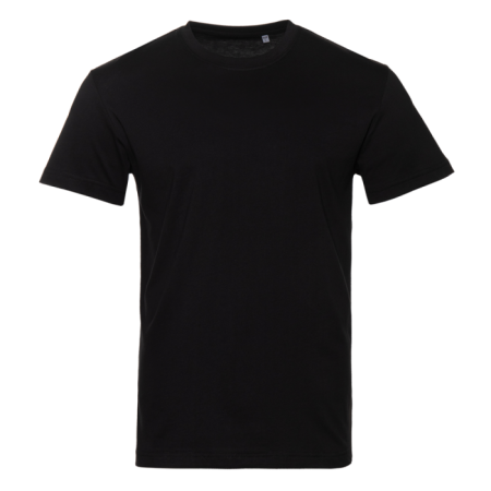 Чёрная футболка арт. 52 прямого кроя из 100% хлопка, 150 гр/м2, оптом | Мерч, униформа и текстиль для бизнеса  photo-0