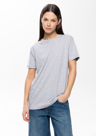 Серая футболка арт. 02 прямого кроя из 100% хлопка, 160 гр/м2, оптом | Мерч, униформа и текстиль для бизнеса  photo-8