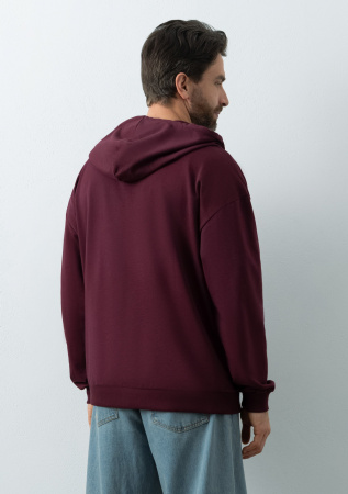 Бордовая толстовка на молнии STAN арт. 99, футер без начёса, 100% хлопок, 240 гр/м2  | Мерч, униформа и текстиль для бизнеса photo-7