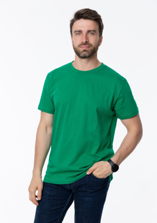 Зелёная футболка арт. 52 прямого кроя из 100% хлопка, 150 гр/м2, оптом | Мерч, униформа и текстиль для бизнеса  photo-6