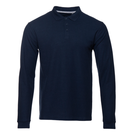 Рубашка поло мужская STAN длинный рукав хлопок/полиэстер 185, 104S, Т-синий (46) | Мерч, униформа и текстиль для бизнеса photo-0