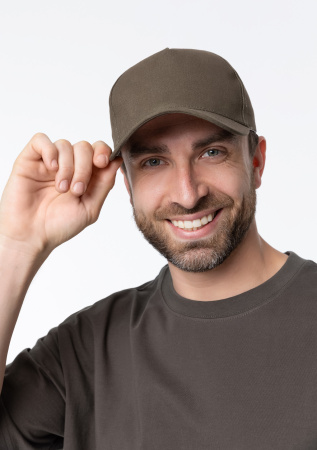 Оливковый хаки бейсболка арт. 12, 5 клиньев из 100% хлопка, 260 гр/м2, оптом | Мерч, униформа и текстиль для бизнеса  photo-8