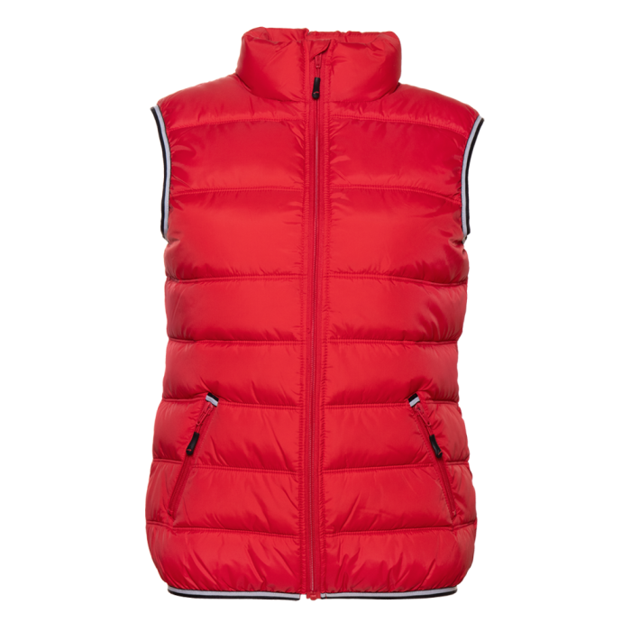 Красный однотонный утепленный женский жилет арт. 82W, 100% нейлон, оптом | Мерч, униформа и текстиль для бизнеса фото-0