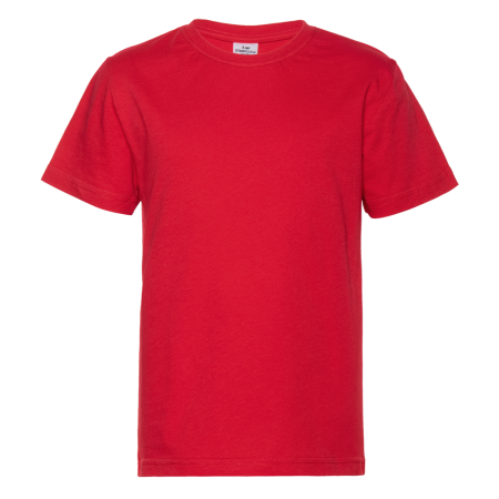 Красная детская футболка арт. 06U оверсайз кроя из 100% хлопка, 140 гр/м2, оптом | Мерч, униформа и текстиль для бизнеса photo-0