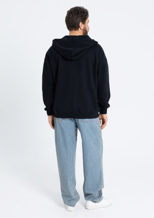 Толстовка  ОNE SIZE, с капюшоном на молнии футер без начёса 350, 72, Черный (20) | Мерч, униформа и текстиль для бизнеса photo-5