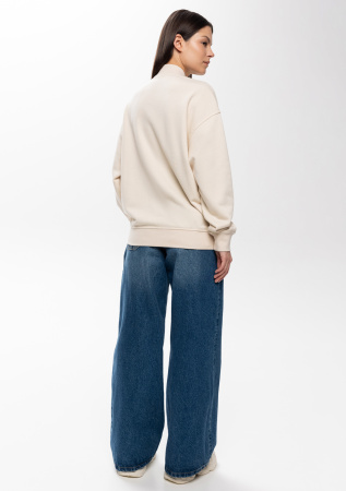 Молочный однотонный бомбер арт. 70, футер 3-нитка (70% хлопок, 30% эластан), оптом | Мерч, униформа и текстиль для бизнеса photo-3