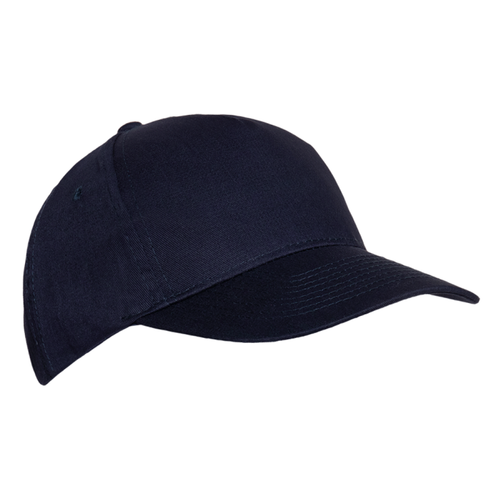 Темно-синяя бейсболка арт. 10L, 5 клиньев из 100% хлопка, 150 гр/м2, оптом | Мерч, униформа и текстиль для бизнеса  фото-0