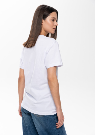 Белая футболка арт. 02 прямого кроя из 100% хлопка, 160 гр/м2, оптом | Мерч, униформа и текстиль для бизнеса  photo-8
