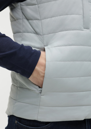 Светло-серый ультралёгкий жилет арт. 87, 100% нейлон, оптом | Мерч, униформа и текстиль для бизнеса photo-15
