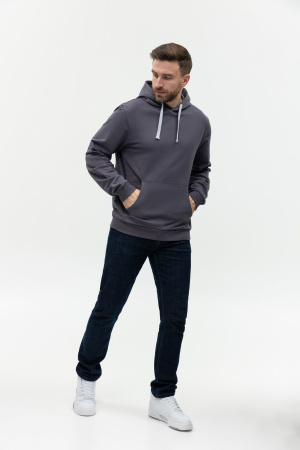 Худи унисекс STAN футер без начёса 260, 23, Темно-серый (100)  | Мерч, униформа и текстиль для бизнеса photo-5