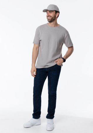 Светло-серая футболка арт. 02 прямого кроя из 100% хлопка, 160 гр/м2, оптом | Мерч, униформа и текстиль для бизнеса  photo-17