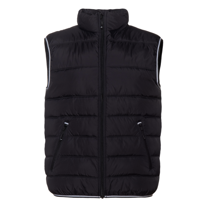 Черный утепленный мужской жилет, оптом | Мерч, униформа и текстиль для бизнеса фото-0