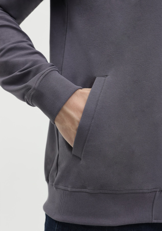 Темно-серая толстовка STAN арт. 65N на молнии, 78% хлопок, 17% полиэстер, 5% эластан, 245 гр/м2 | Мерч, униформа и текстиль для бизнеса photo-7