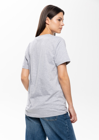 Серая футболка арт. 02 прямого кроя из 100% хлопка, 160 гр/м2, оптом | Мерч, униформа и текстиль для бизнеса  photo-9