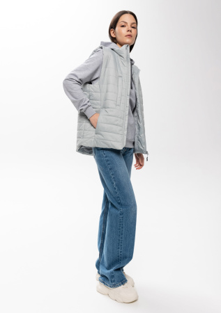 Светло-серый ультралёгкий жилет арт. 87, 100% нейлон, оптом | Мерч, униформа и текстиль для бизнеса photo-4