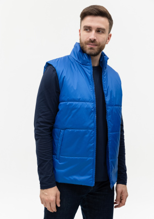 Синий утепленный жилет, оптом | Мерч, униформа и текстиль для бизнеса photo-5