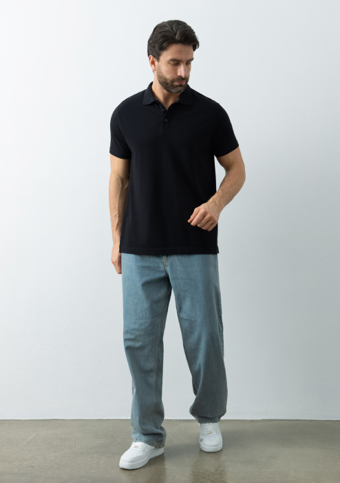 Рубашка поло унисекс STAN хлопок/полиэстер 185, 104, Чёрный (20) | Мерч, униформа и текстиль для бизнеса фото-3