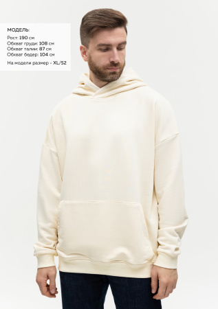 Худи унисекс STAN оверсайз футер без начёса 350, 66, Молочный (11) | Мерч, униформа и текстиль для бизнеса photo-5