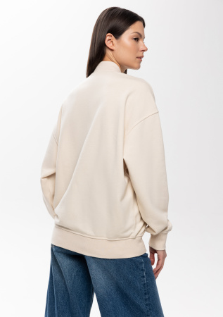 Молочный однотонный бомбер арт. 70, футер 3-нитка (70% хлопок, 30% эластан), оптом | Мерч, униформа и текстиль для бизнеса photo-7