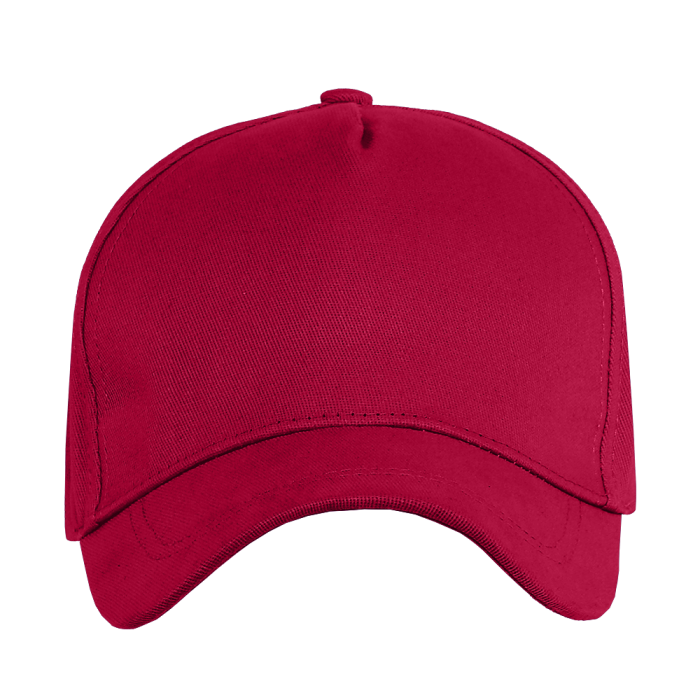 Бейсболка STAN 5 клиньев хлопок,260,12, Бордовый (661) фото-1