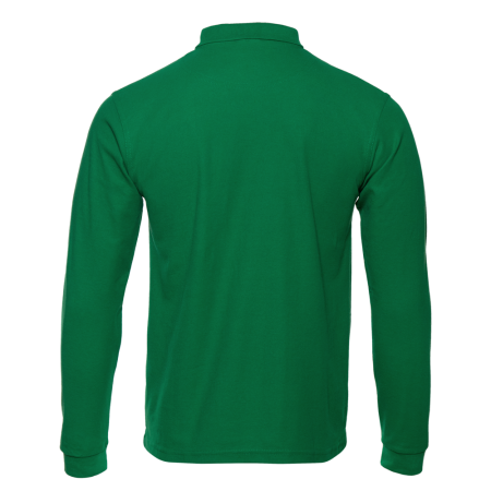 Рубашка поло мужская STAN длинный рукав хлопок/полиэстер 185, 104S, Зелёный (30) photo-2