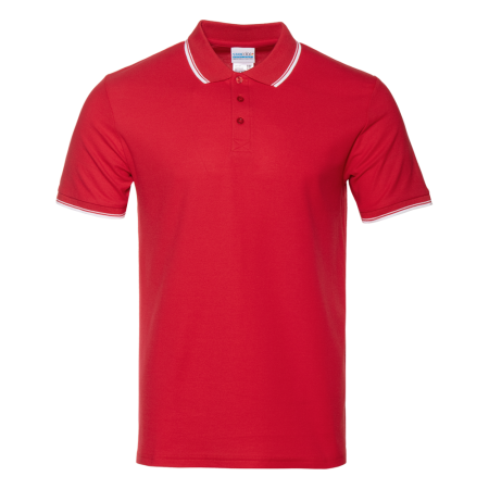 Рубашка поло мужская STAN с окантовкой хлопок/полиэстер 185, 04T, Красный (14) | Мерч, униформа и текстиль для бизнеса photo-0