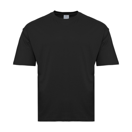 Чёрная футболка арт. 39 оверсайз кроя, из 100% хлопка, 140 гр/м2, оптом | Мерч, униформа и текстиль для бизнеса photo-0