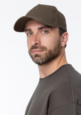Оливковый хаки бейсболка арт. 12, 5 клиньев из 100% хлопка, 260 гр/м2, оптом | Мерч, униформа и текстиль для бизнеса  photo-5