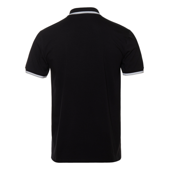 Черная рубашка поло арт. 05 прямого кроя, 92% хлопок, 8% эластан, 200 гр/м2, оптом | Мерч, униформа и текстиль для бизнеса  фото-1