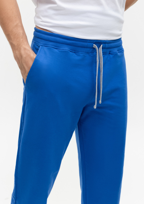 Синие однотонные брюки арт. 62, 92% хлопок, 8% эластан, оптом | Мерч, униформа и текстиль для бизнеса фото-4