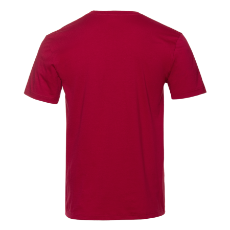 Бордовая футболка арт. 02 прямого кроя из 100% хлопка, 160 гр/м2, оптом | Мерч, униформа и текстиль для бизнеса  photo-3