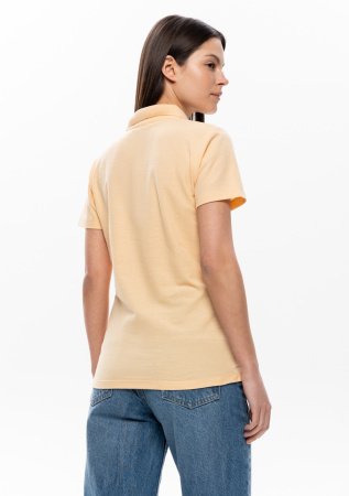 Женская бежевая рубашка поло арт. 104W приталенного кроя, 65% хлопок, 35% полиэстер, 185 гр/м2, оптом | Мерч, униформа и текстиль для бизнеса  photo-7