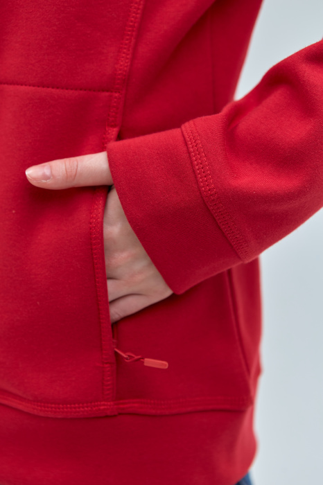 Толстовка женская STAN  с капюшоном на молнии сэндвич 320, 19, Красный (14) фото-4