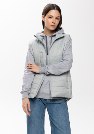 Светло-серый ультралёгкий жилет арт. 87, 100% нейлон, оптом | Мерч, униформа и текстиль для бизнеса photo-5