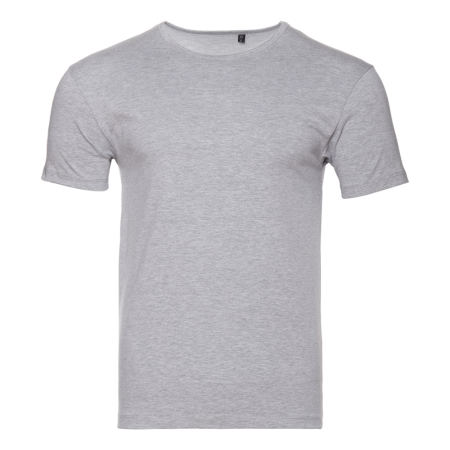 Серая футболка арт. 37 облегающего силуэта, 92% хлопок, 8% эластан, 180 гр/м2, оптом | Мерч, униформа и текстиль для бизнеса  photo-0