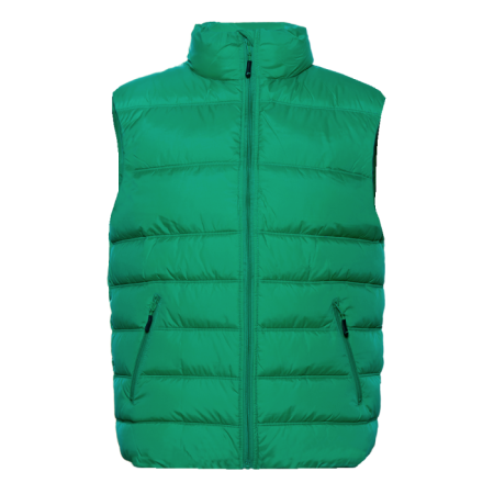 Зеленый однотонный утепленный жилет арт. 82, 100% нейлон, оптом | Мерч, униформа и текстиль для бизнеса photo-0