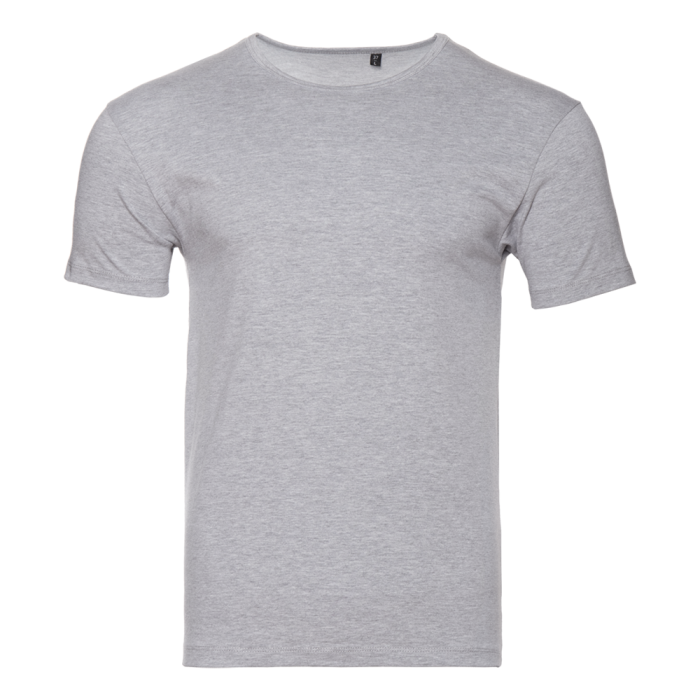 Серая футболка арт. 37 облегающего силуэта, 92% хлопок, 8% эластан, 180 гр/м2, оптом | Мерч, униформа и текстиль для бизнеса  фото-0