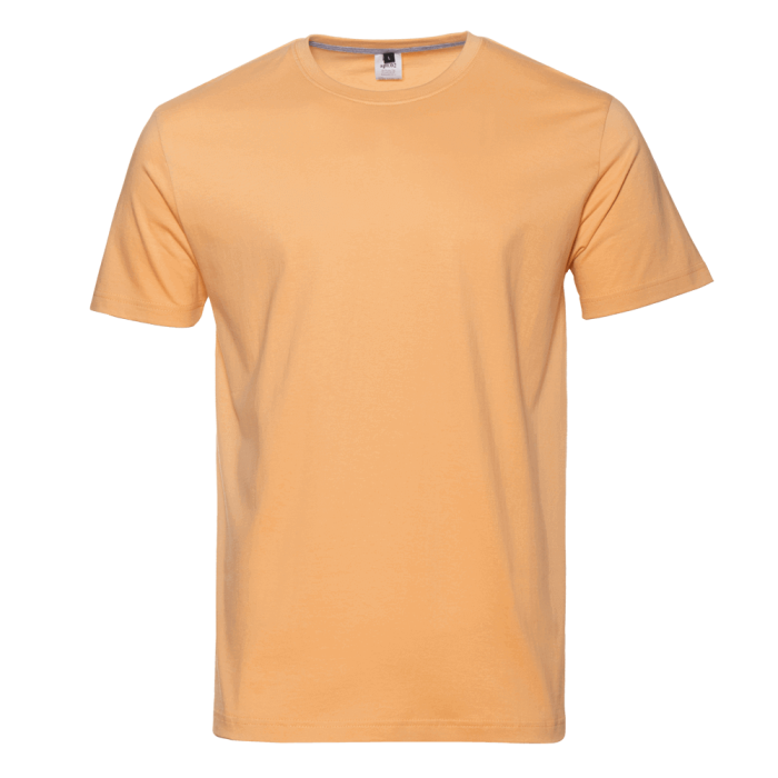 Бежевая футболка арт. 02 прямого кроя из 100% хлопка, 160 гр/м2, оптом | Мерч, униформа и текстиль для бизнеса  фото-0