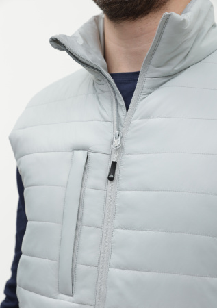 Светло-серый ультралёгкий жилет арт. 87, 100% нейлон, оптом | Мерч, униформа и текстиль для бизнеса photo-16