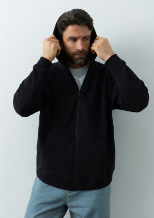 Толстовка оверсайз кроя арт. 100 из 100% хлопка (верх) и 100% полиэстера (подклад), 320 гр/м2, оптом | Мерч, униформа и текстиль для бизнеса  photo-2