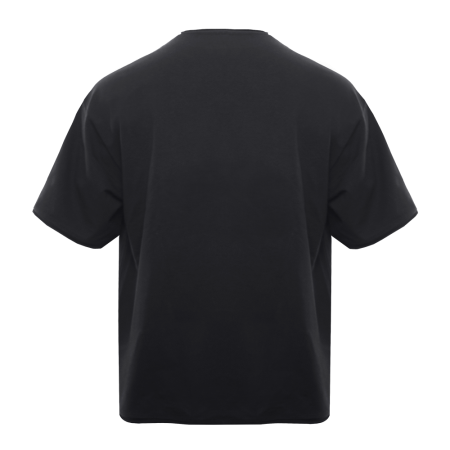 Чёрная футболка арт. 41 оверсайз кроя состав 95% хлопок 5% спандекс, 260 гр/м2, оптом | Мерч, униформа и текстиль для бизнеса   photo-3