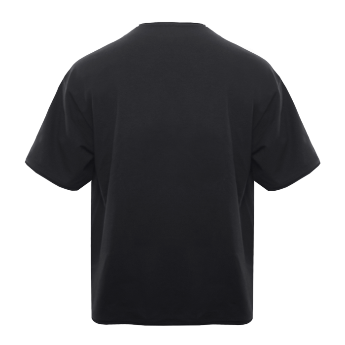Чёрная футболка арт. 41 оверсайз кроя состав 95% хлопок 5% спандекс, 260 гр/м2, оптом | Мерч, униформа и текстиль для бизнеса   фото-3
