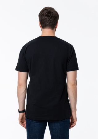 Чёрная футболка арт. 51 прямого кроя из 100% хлопка, 150 гр/м2, оптом | Мерч, униформа и текстиль для бизнеса photo-8