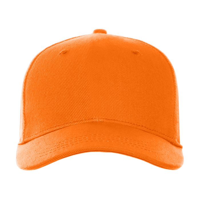 Оранжевая бейсболка арт. 01, 5 клиньев из 100% хлопка, 330 гр/м2, оптом | Мерч, униформа и текстиль для бизнеса  фото-1