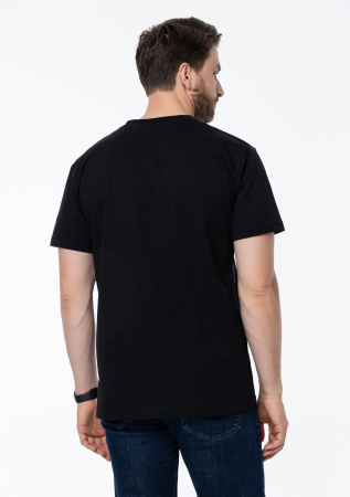 Чёрная футболка арт. 52 прямого кроя из 100% хлопка, 150 гр/м2, оптом | Мерч, униформа и текстиль для бизнеса  photo-5