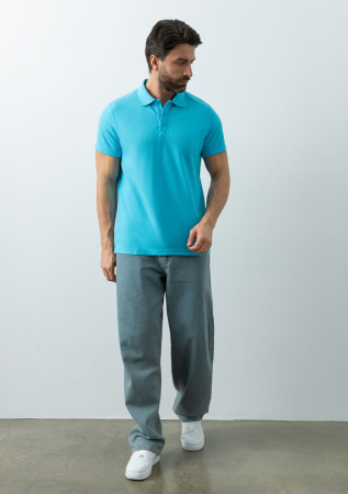 Рубашка поло унисекс STAN хлопок/полиэстер 185, 104, Бирюзовый (32) | Мерч, униформа и текстиль для бизнеса photo-3