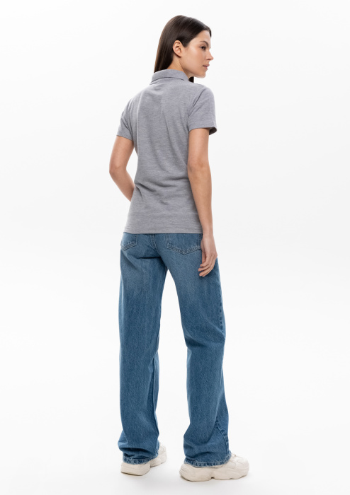 Рубашка поло женская STAN хлопок/полиэстер 185, 04WL, Серый меланж (50) фото-4