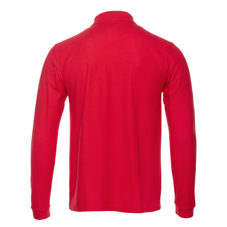 Рубашка поло мужская STAN длинный рукав хлопок/полиэстер 185, 104S, Красный (14) | Мерч, униформа и текстиль для бизнеса photo-2
